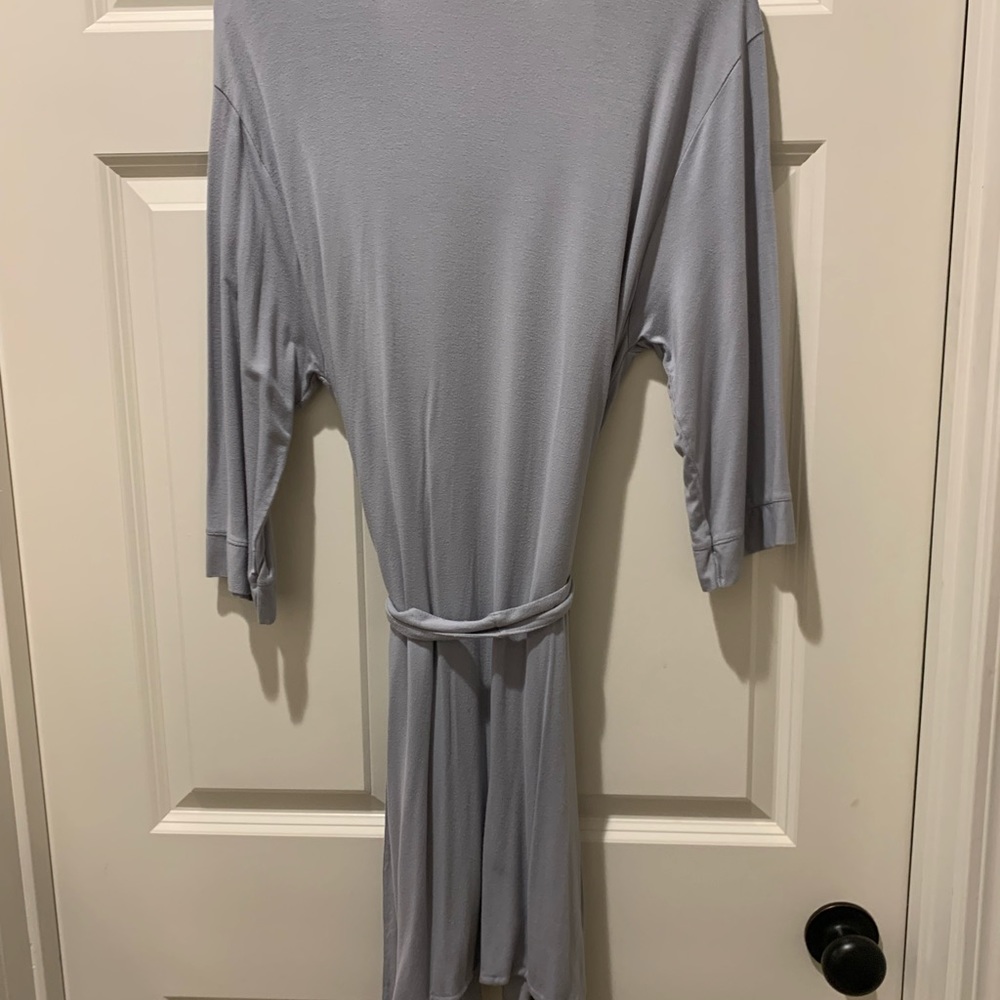 Wedding Grey Wrap Robe - Picture 3 of 3